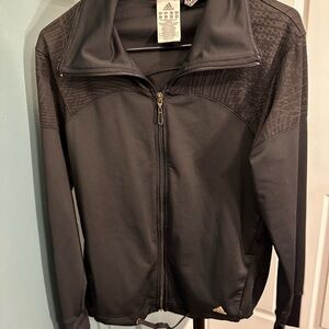 adidas black athletic zippered jacket